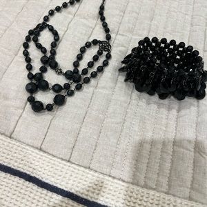 Beautiful Black necklace and bracelet set